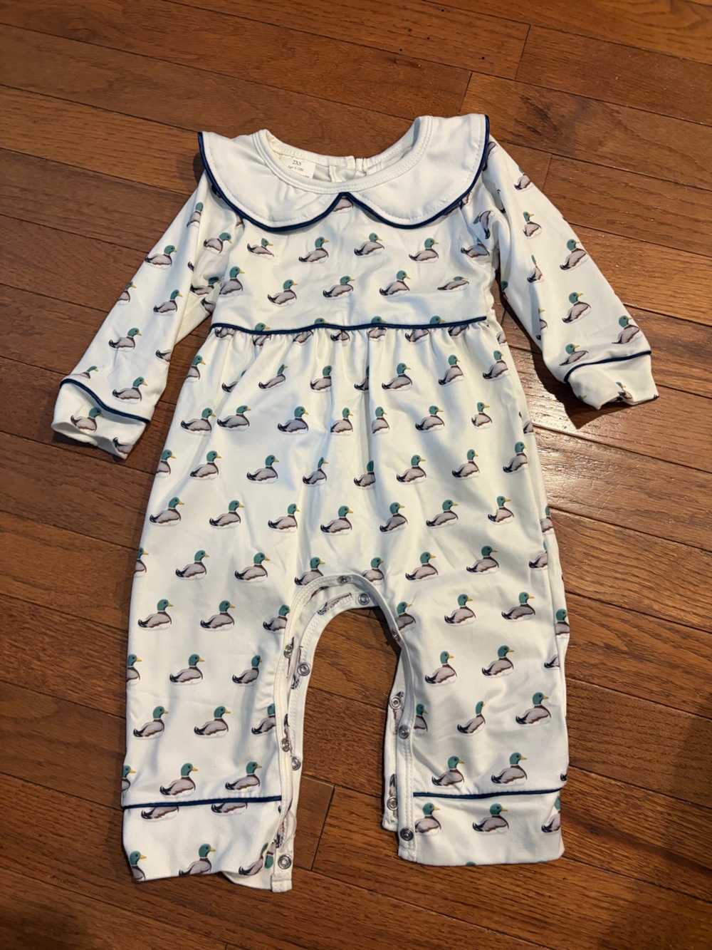 Mallard Collared Onesie 6-12M